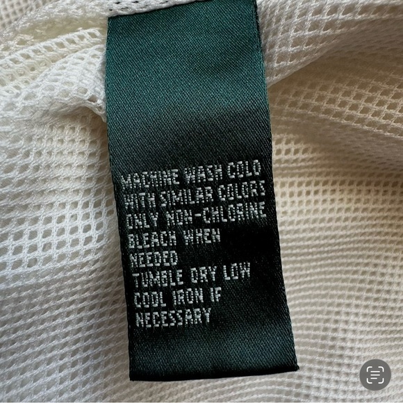 Lauren Active Ralph Lauren Cream Crest Hooded Windbreaker - XL - Y2K Old Money - Picture 10 of 13